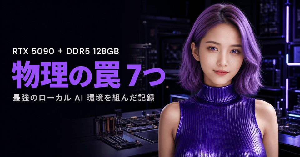【組立】最強のローカル AI 環境を組んで、物理の罠を 7 つ踏みました｜RTX 5090 + DDR5 128GB