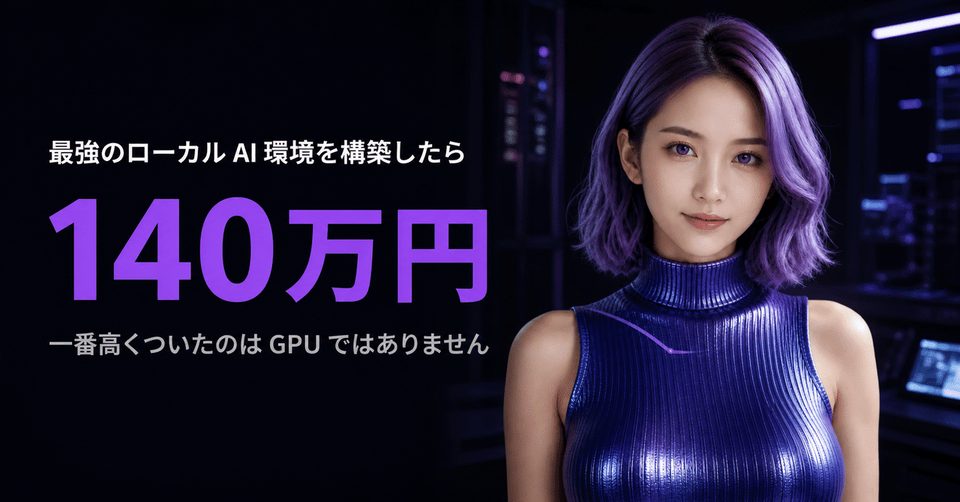【実測】最強のローカル AI 環境を構築したら 140 万円でした｜一番高くついたのは GPU ではなく DDR5 の 27.8 万円